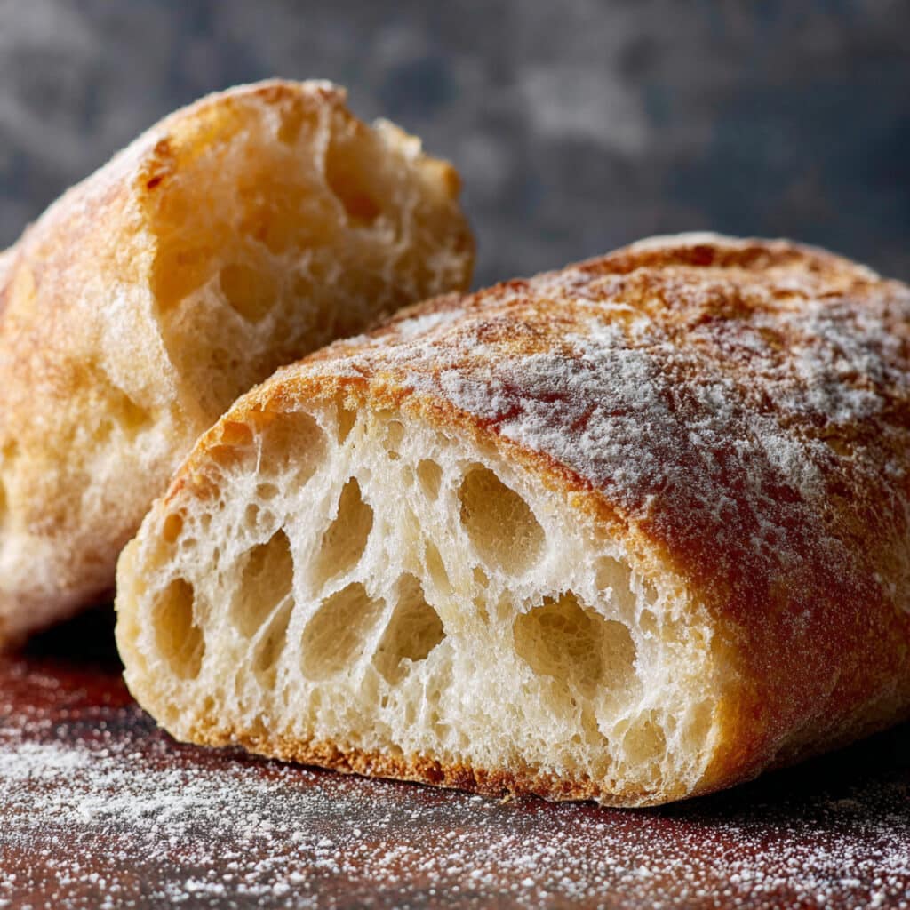 Traditional Italian Ciabatta Bread