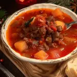 Traditional German Hearty Goulash Soup
