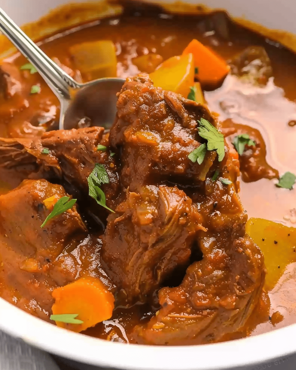 Traditional German Hearty Goulash Soup