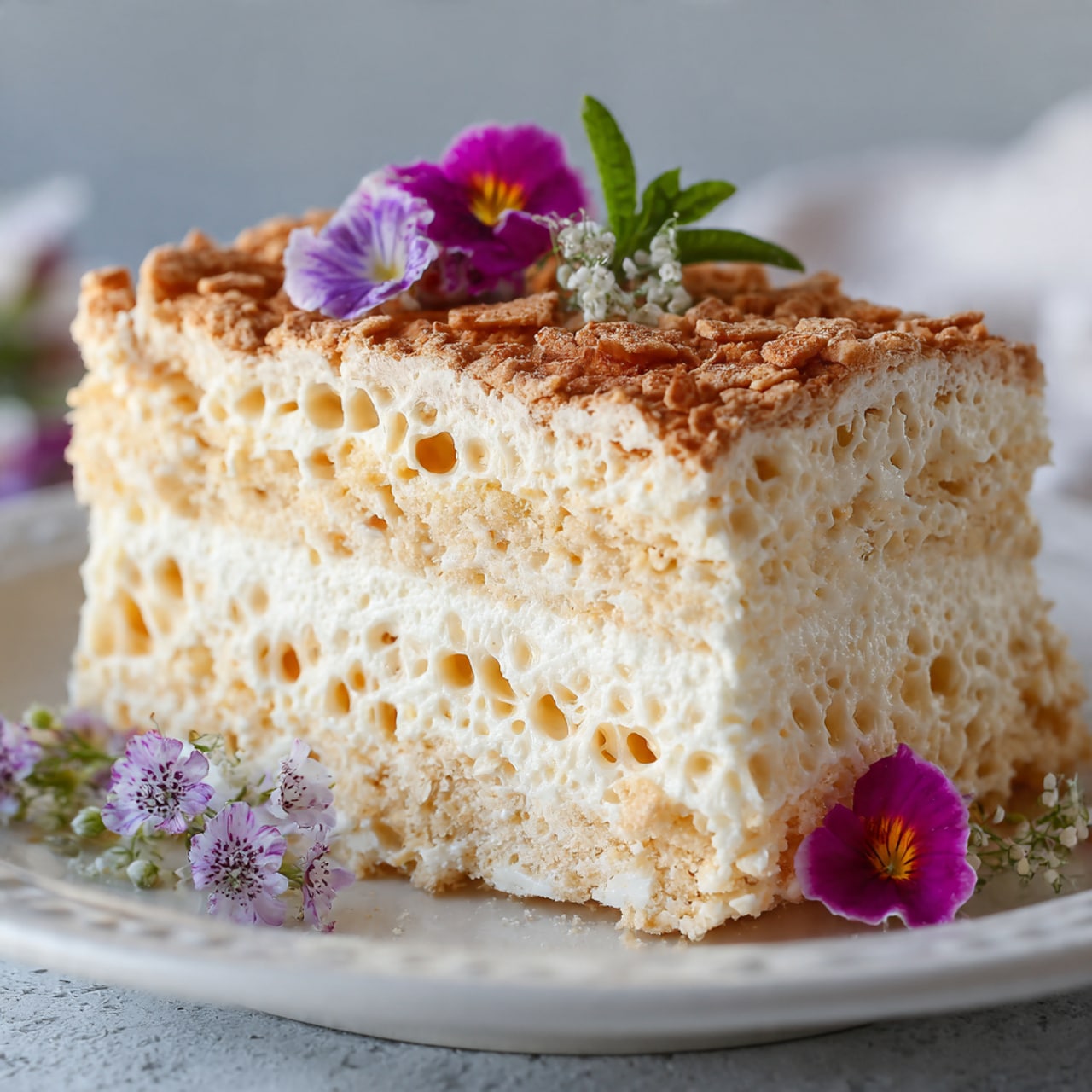 Vanilla No Bake Biscuit Cake