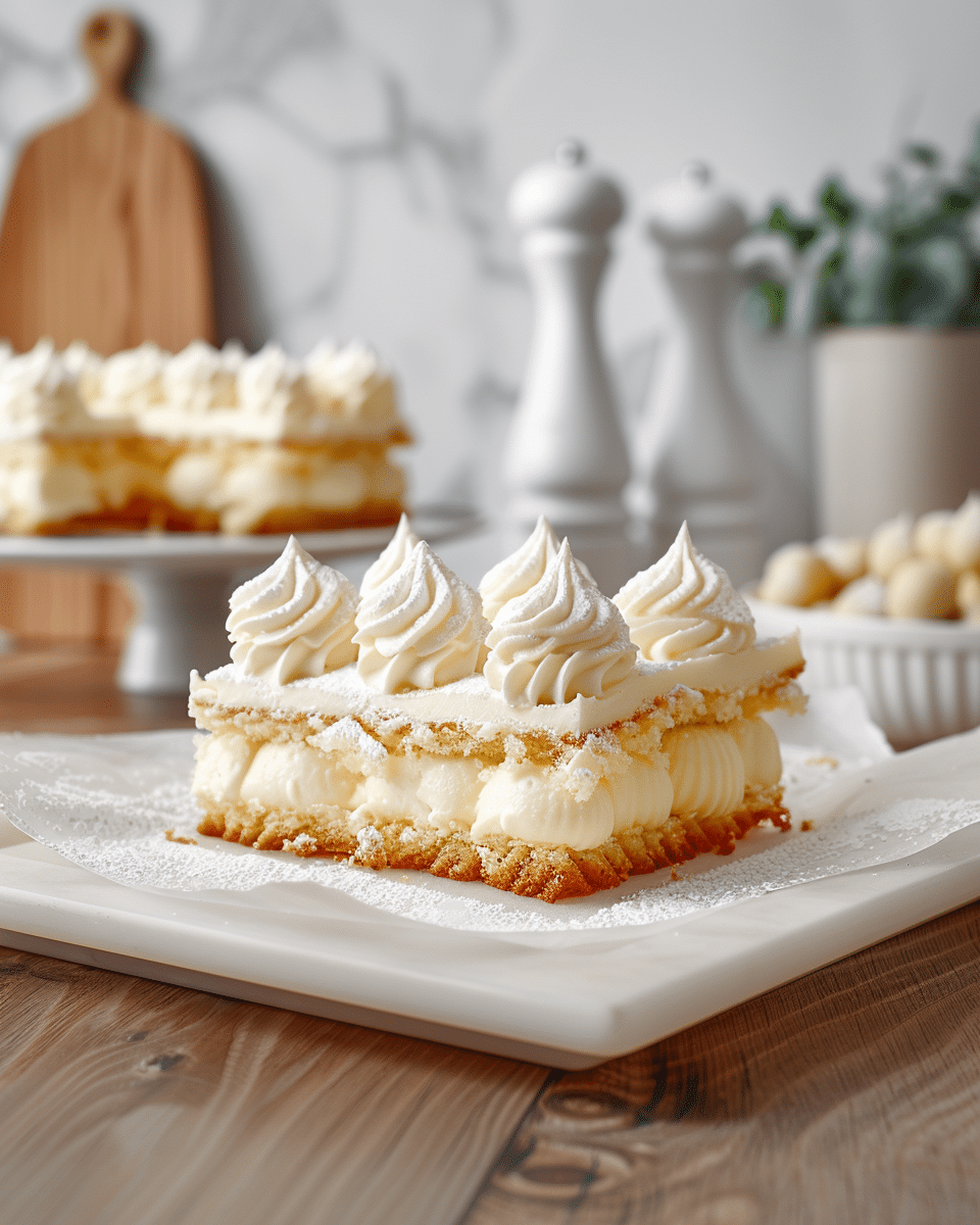 Vanilla Custard Cream Squares