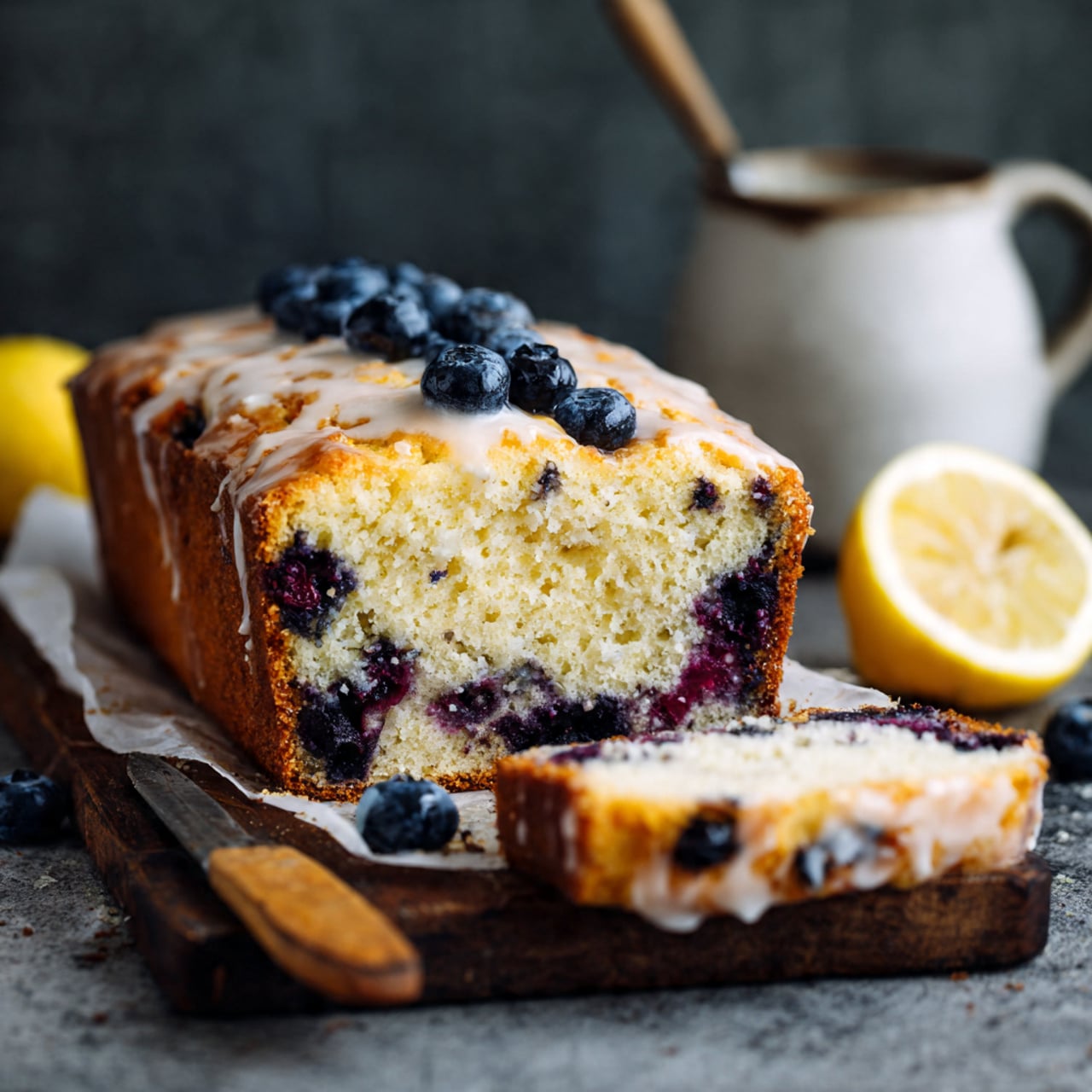 Vegan Lemon Blueberry Loaf