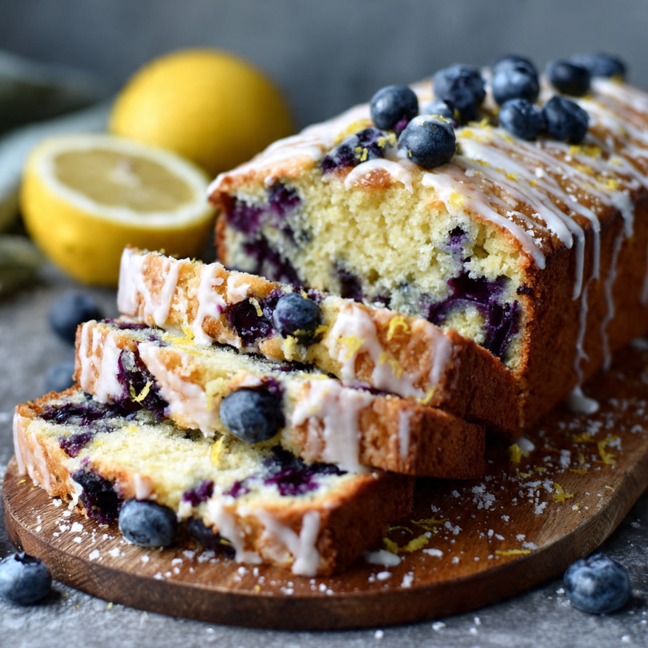 Vegan Lemon Blueberry Loaf