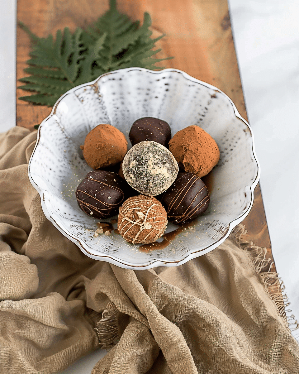 Vegan Chocolate Caramel Truffles