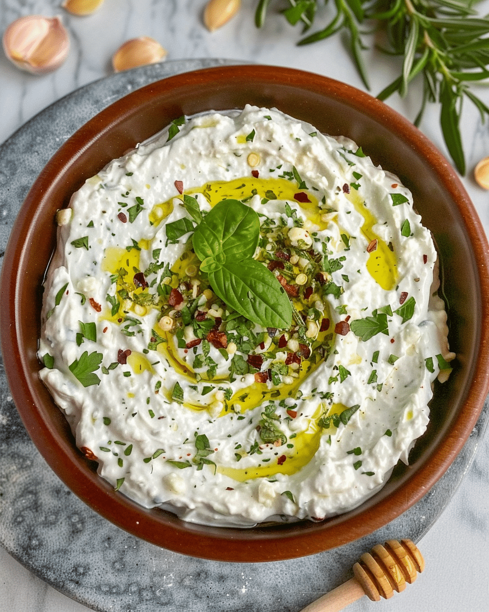 Whipped Feta Dip with Za’atar & Honey