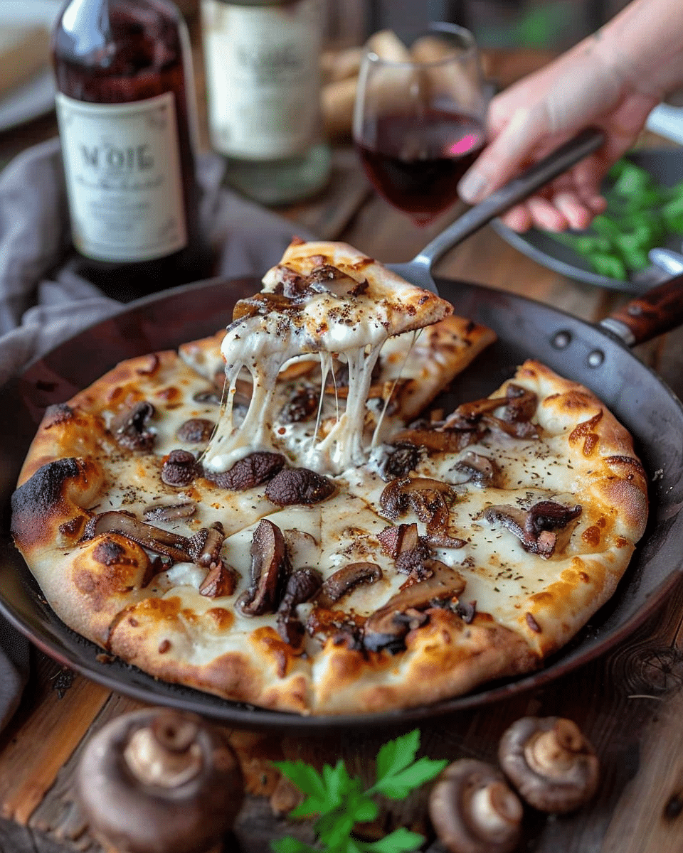 Wild Mushroom White Sauce Pizza