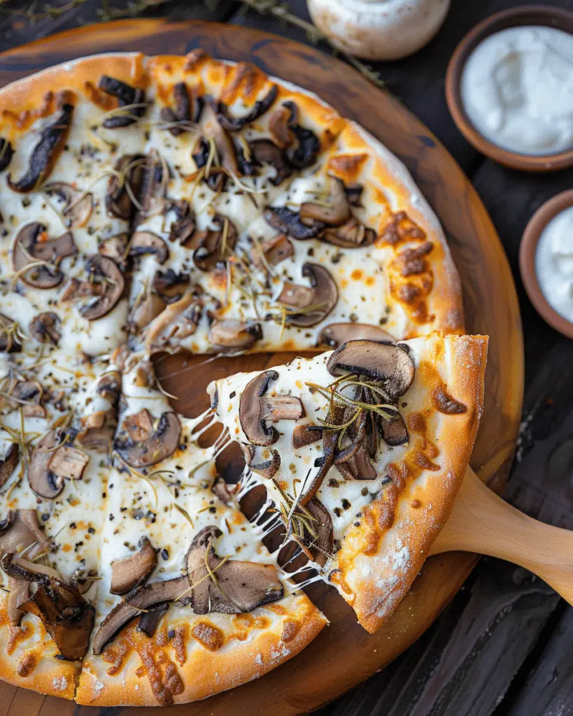 Wild Mushroom White Sauce Pizza