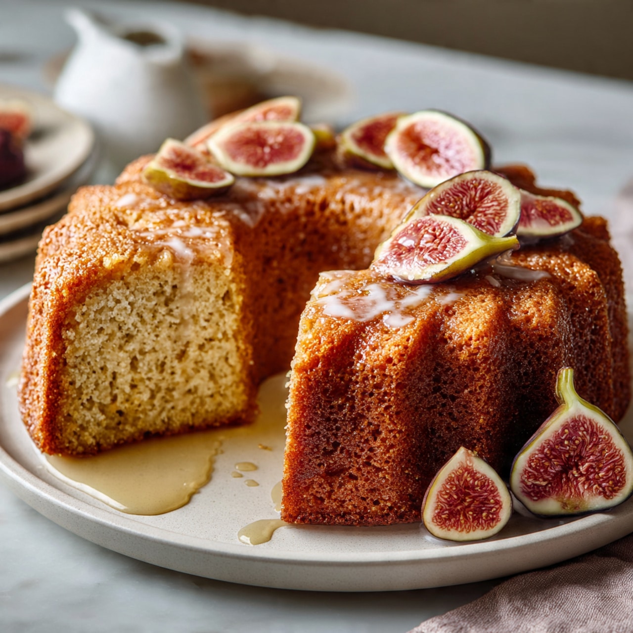 Yogurt and Honey Olive Oil Cake with Figs