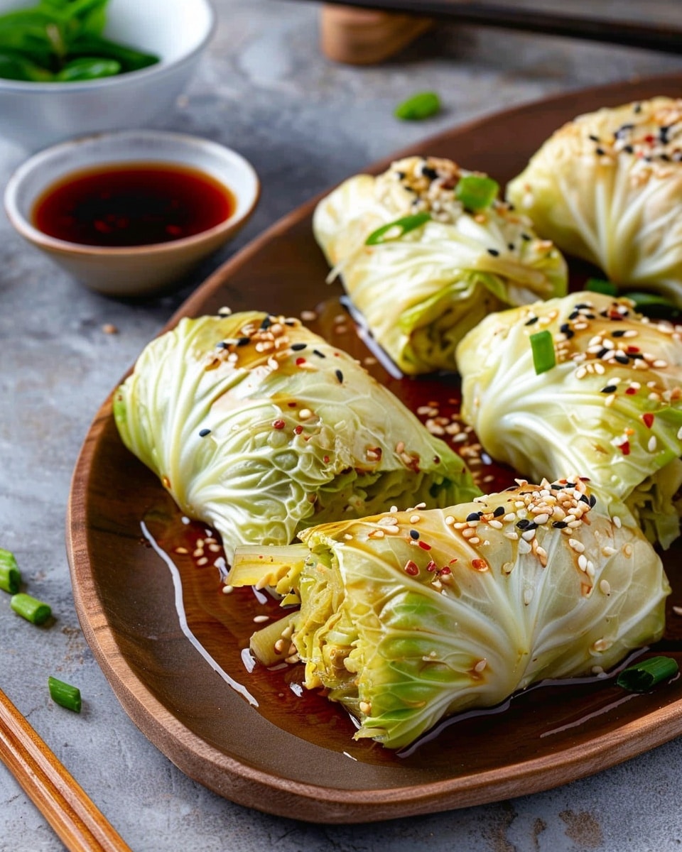 Asian Inspired Cabbage Rolls