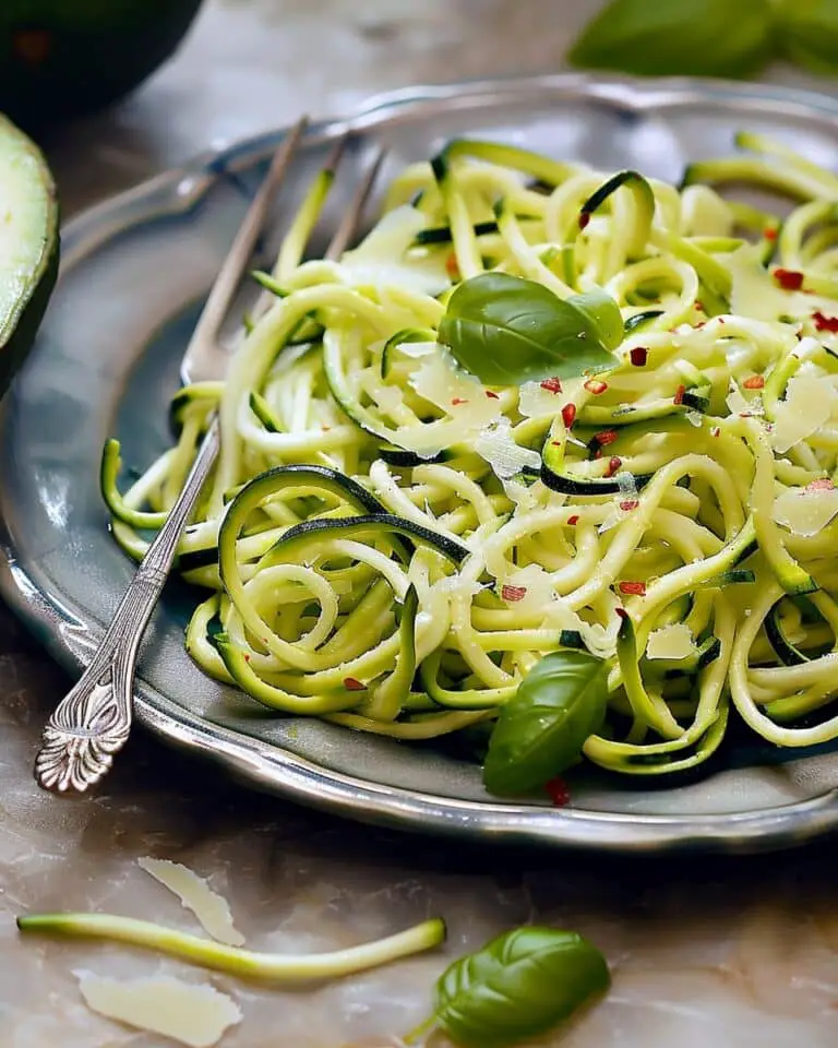 Avocado Basil Pesto Zucchini Noodles