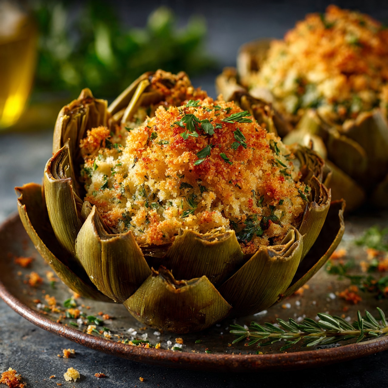 Baked Stuffed Artichoke