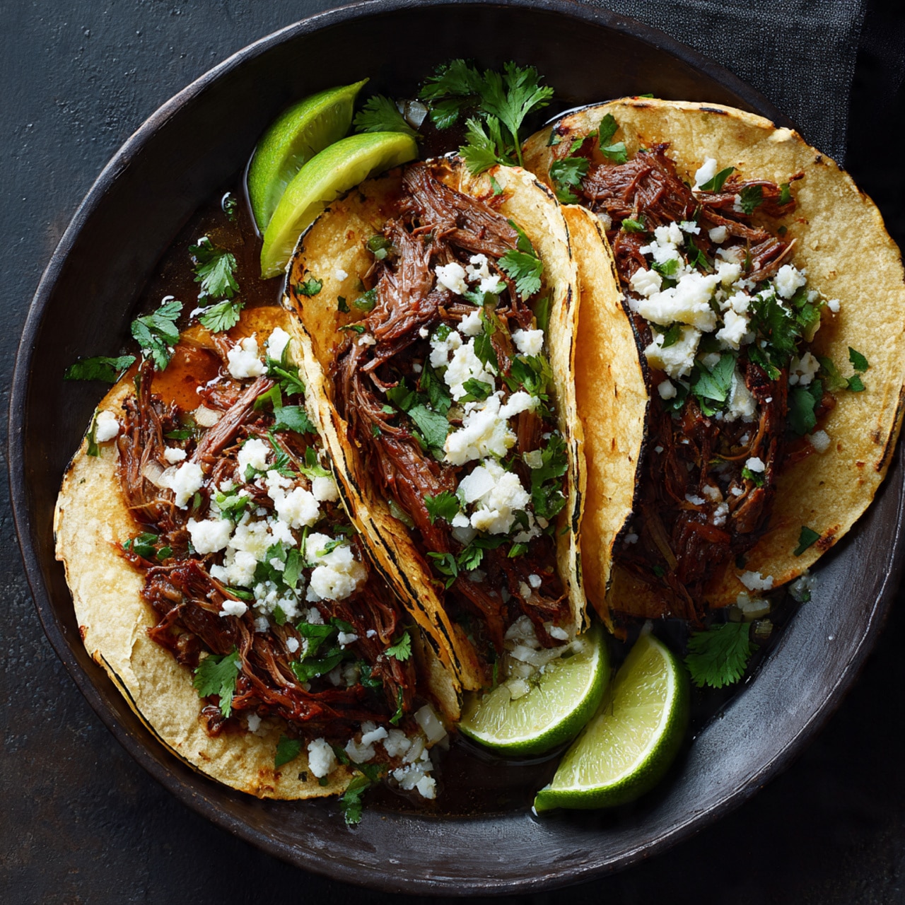 Beef Barbacoa Tacos with Consomé