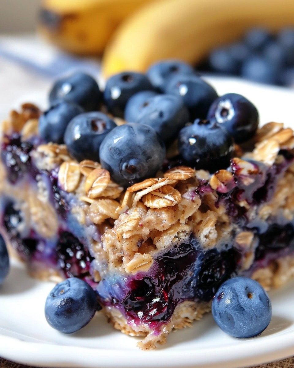 Blueberry Banana Oat Breakfast Squares