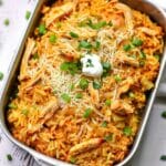 Buffalo Chicken and Rice Casserole