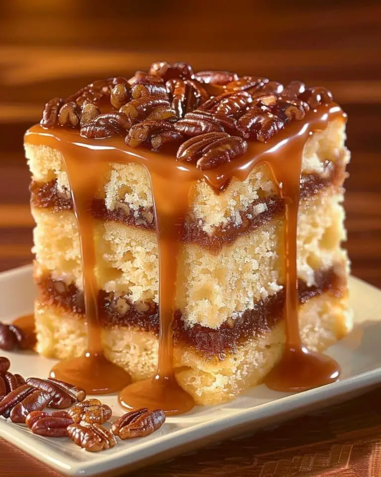 Butter Pecan Praline Poke Cake