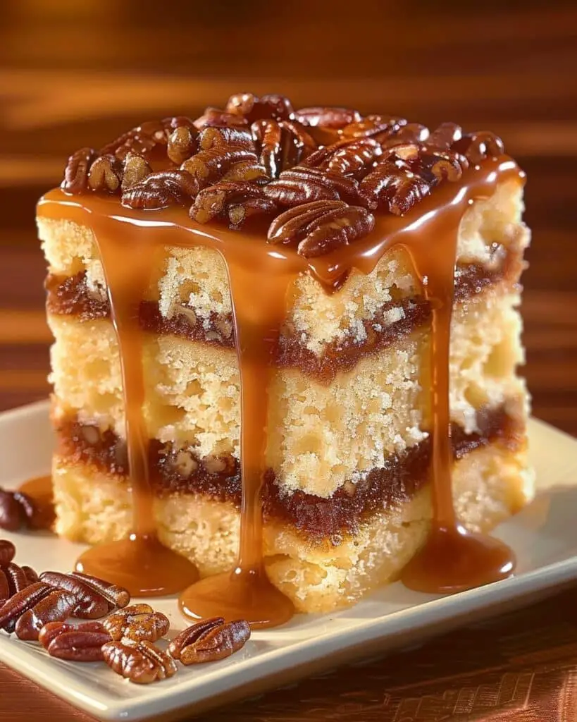 Butter Pecan Praline Poke Cake