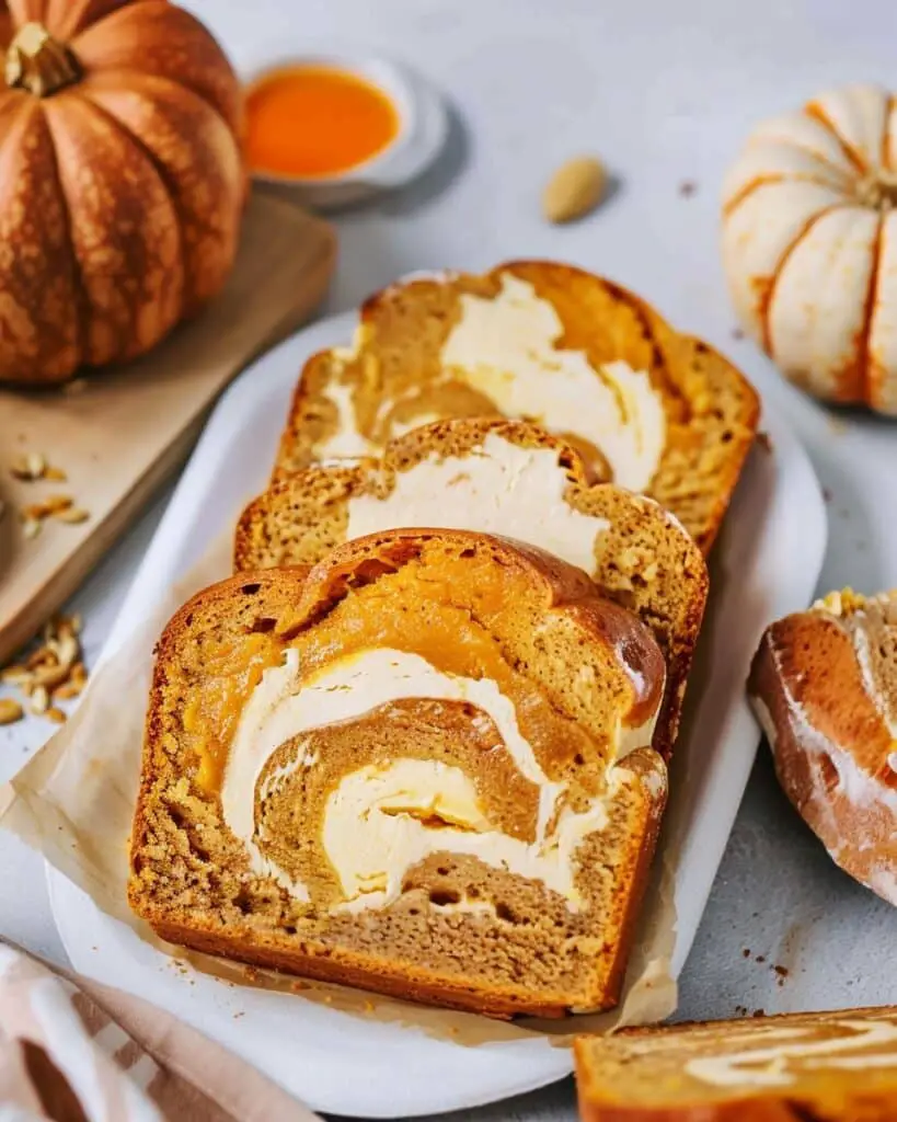 Cheesecake Swirl Pumpkin Bread