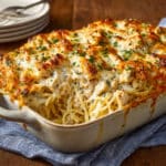 Cheesy Chicken Spaghetti Bake