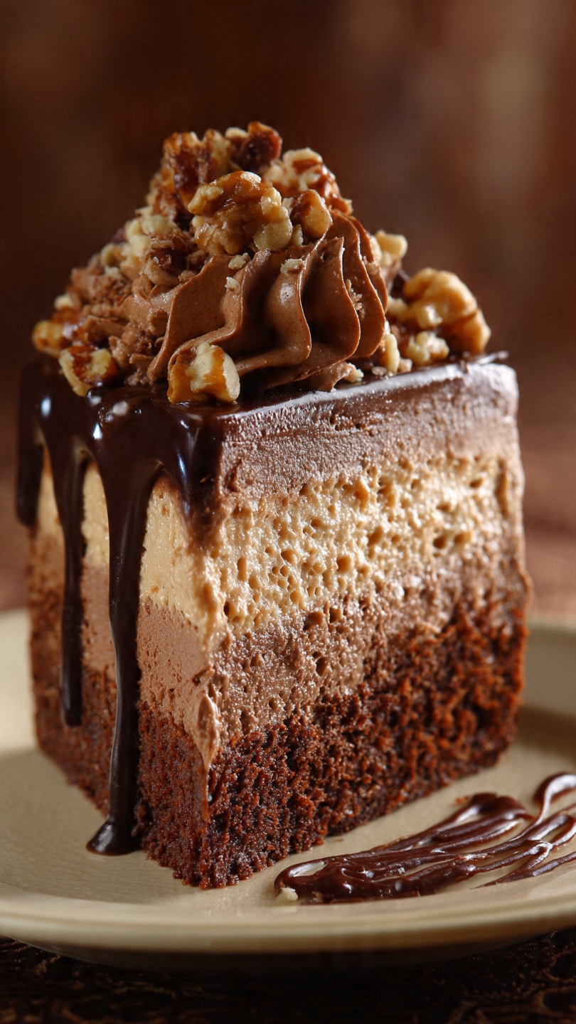 Chocolate Peanut Butter Mousse Cake (Quick Recipe)