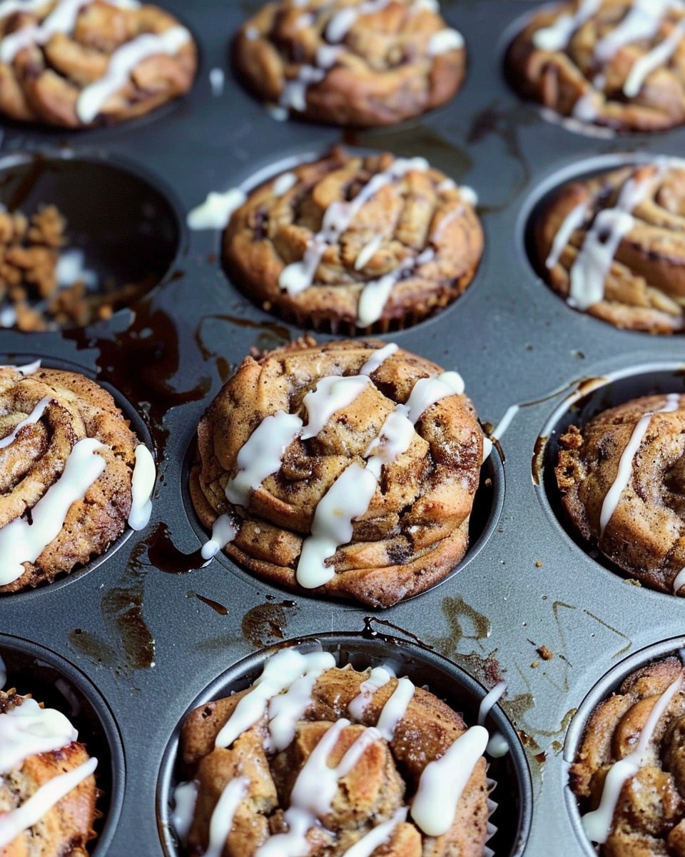 Cinnamon Roll Cottage Cheese Muffins
