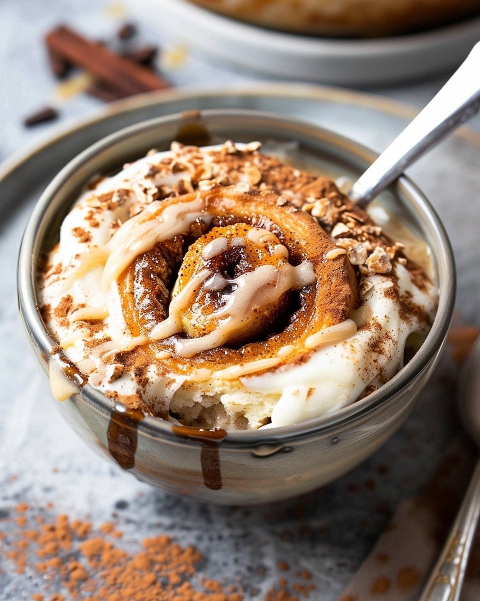 Cinnamon Roll Pancake Bowl