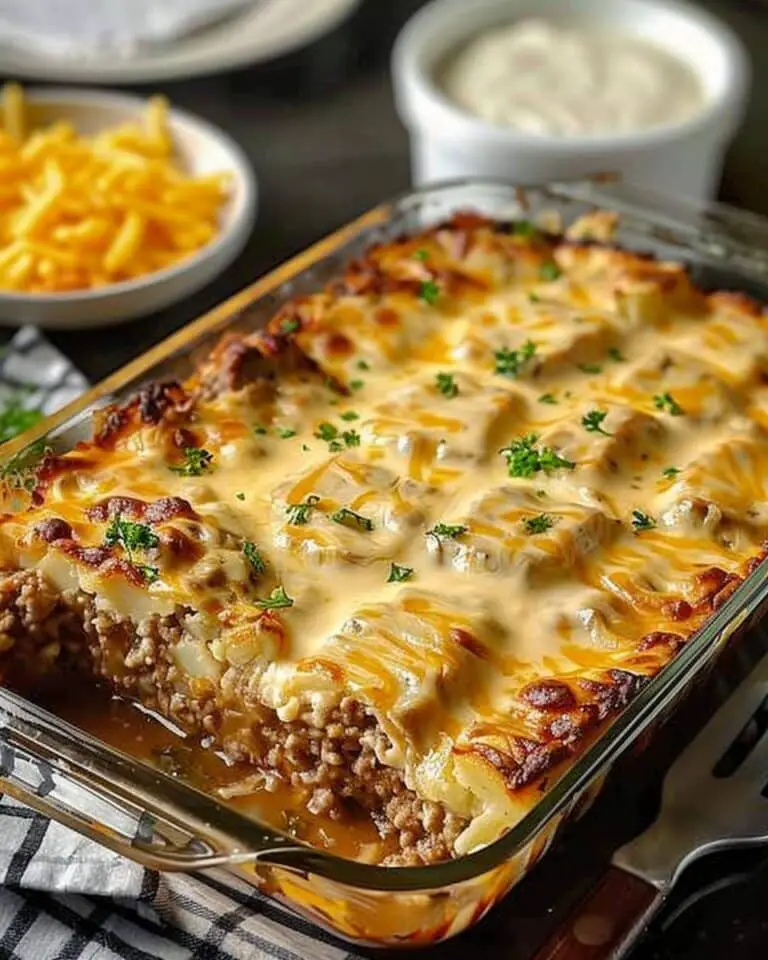 Cowboy Meatloaf and Potato Casserole