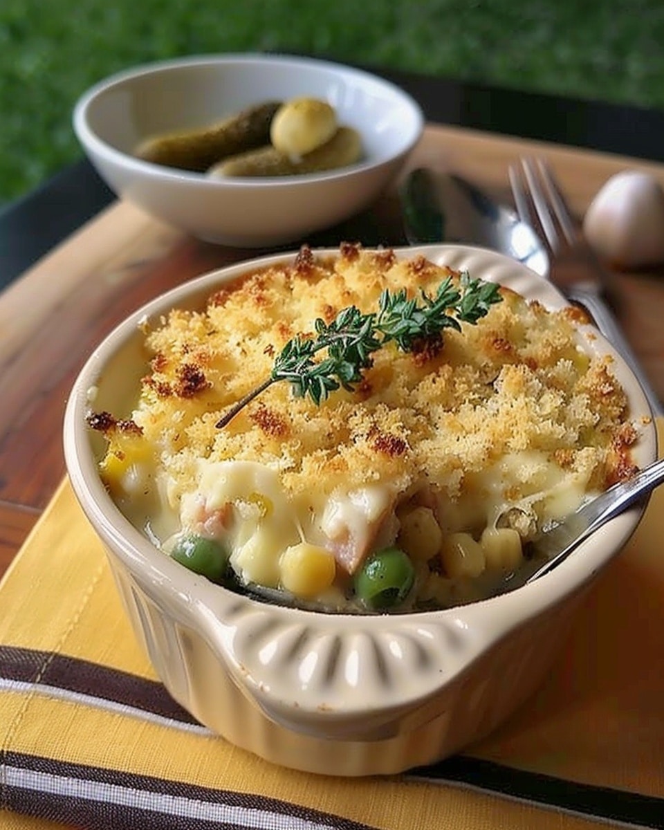 Creamy Baked Tuna Mornay with Golden Cheese Crust