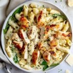 Creamy Boursin Cheese Pasta Recipe With Tomato and Chicken