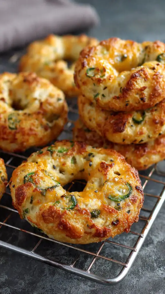 Easy Jalapeño Cheddar Protein Bagels (High Protein & Air Fryer Friendly)