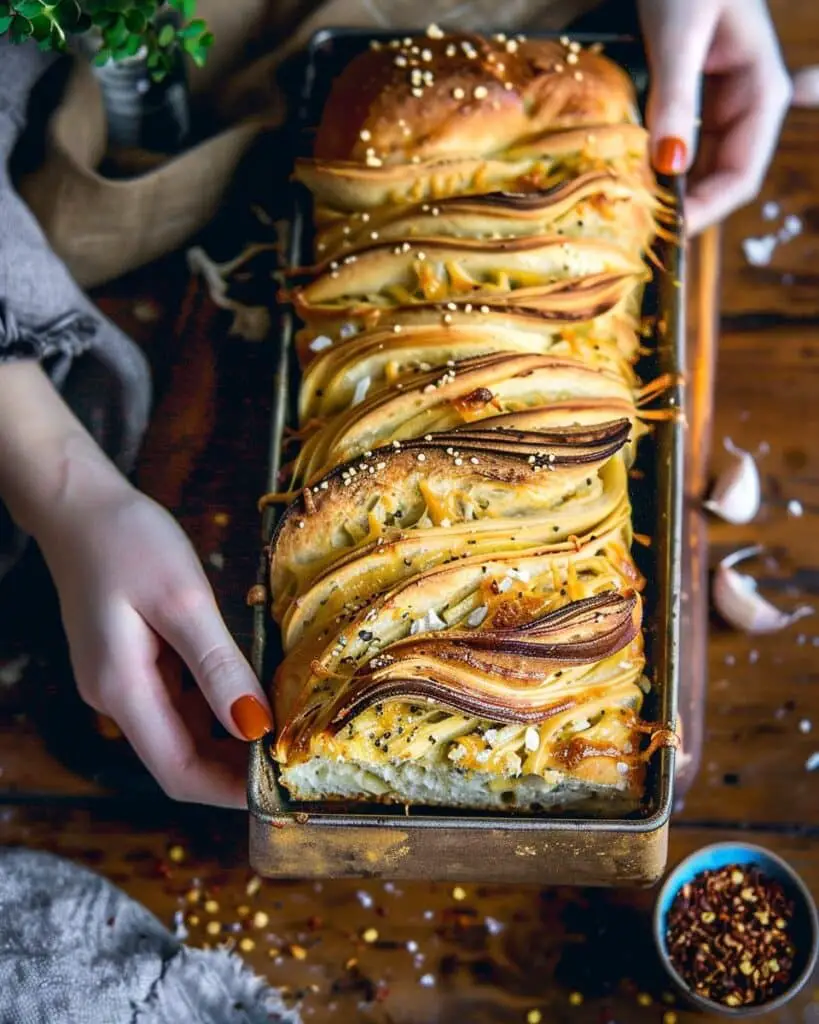 From Scratch Cheesy Garlic Pull-Apart Bread
