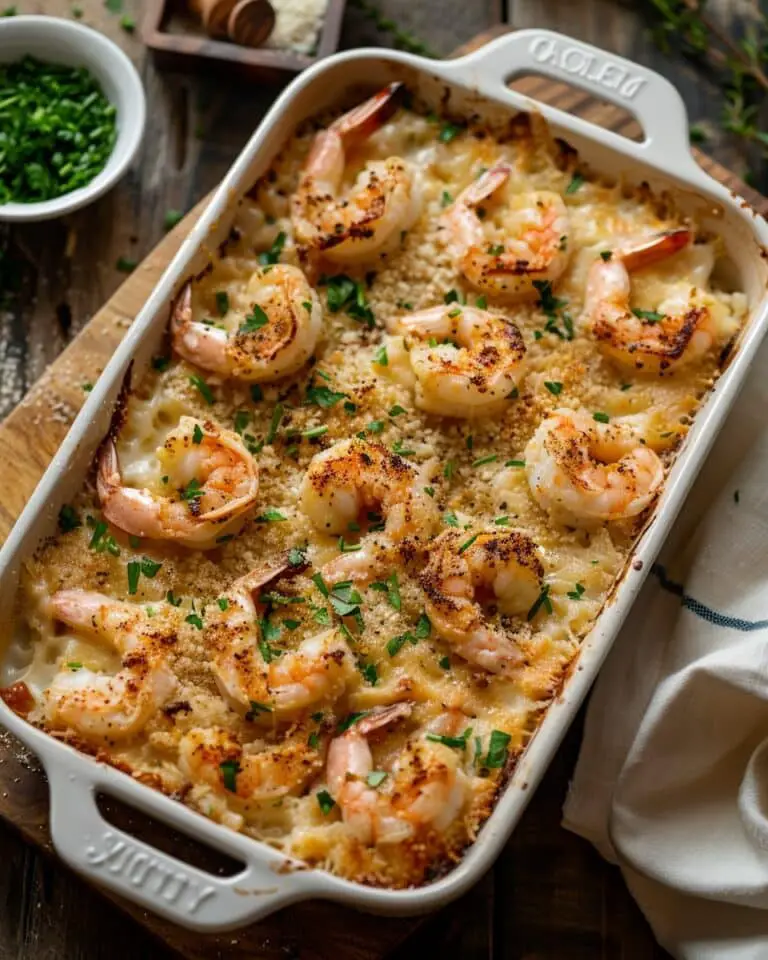 Garlic Parmesan Shrimp Bake