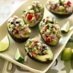 Greek Tuna Salad Stuffed Avocados