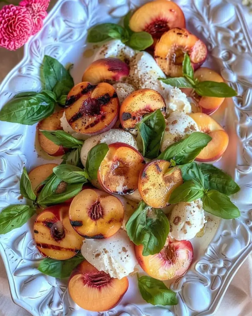 Grilled Peach & Burrata Salad