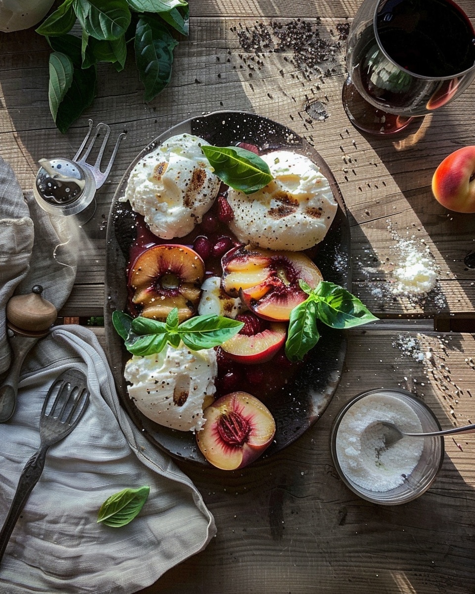 Grilled Peach & Burrata Salad