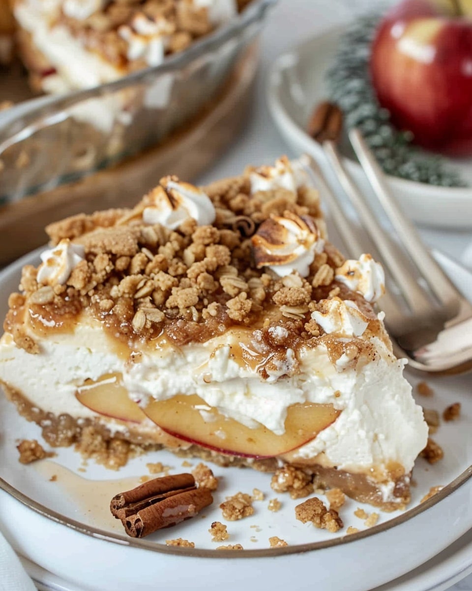 Apple Cheesecake Cinnamon Crumble