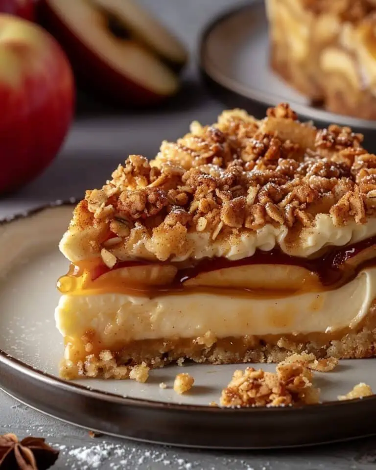 Apple Cheesecake Cinnamon Crumble