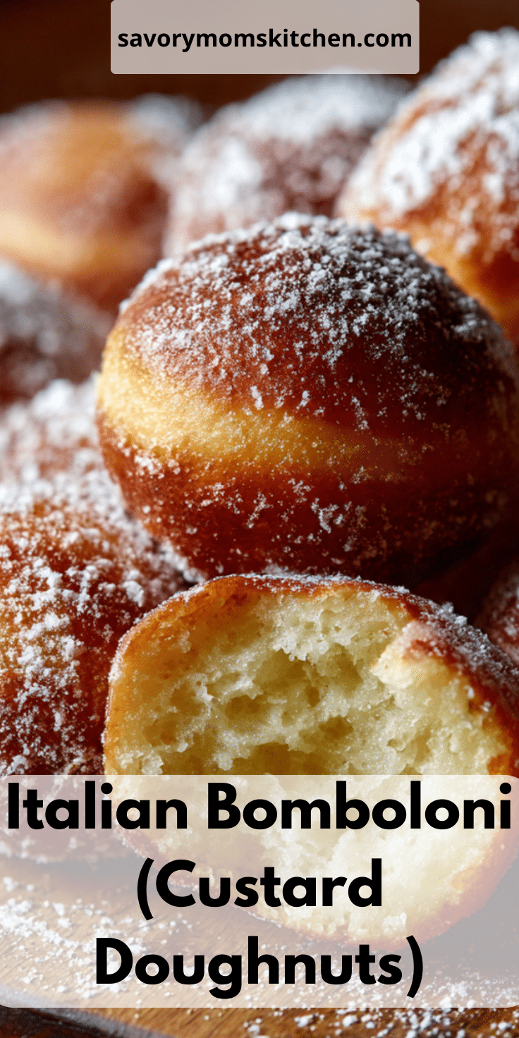 Italian Bomboloni (Custard Doughnuts) | Savory Mom Kitchen