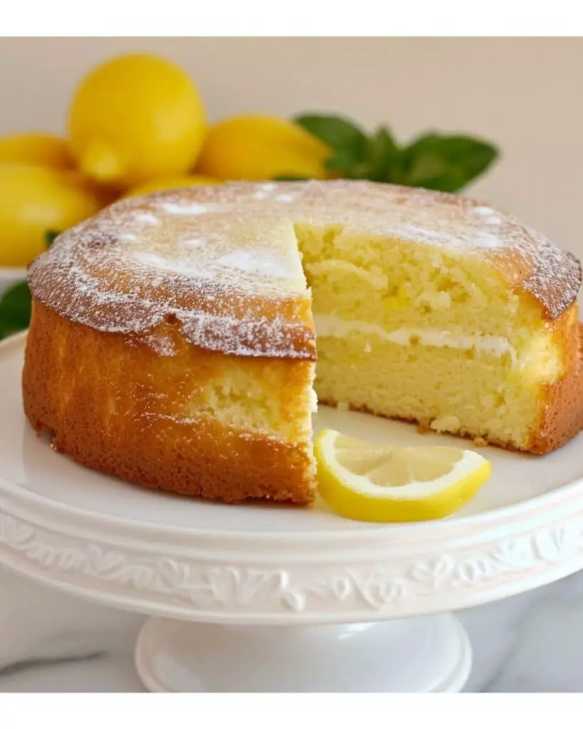 Italian Lemon Polenta Cake