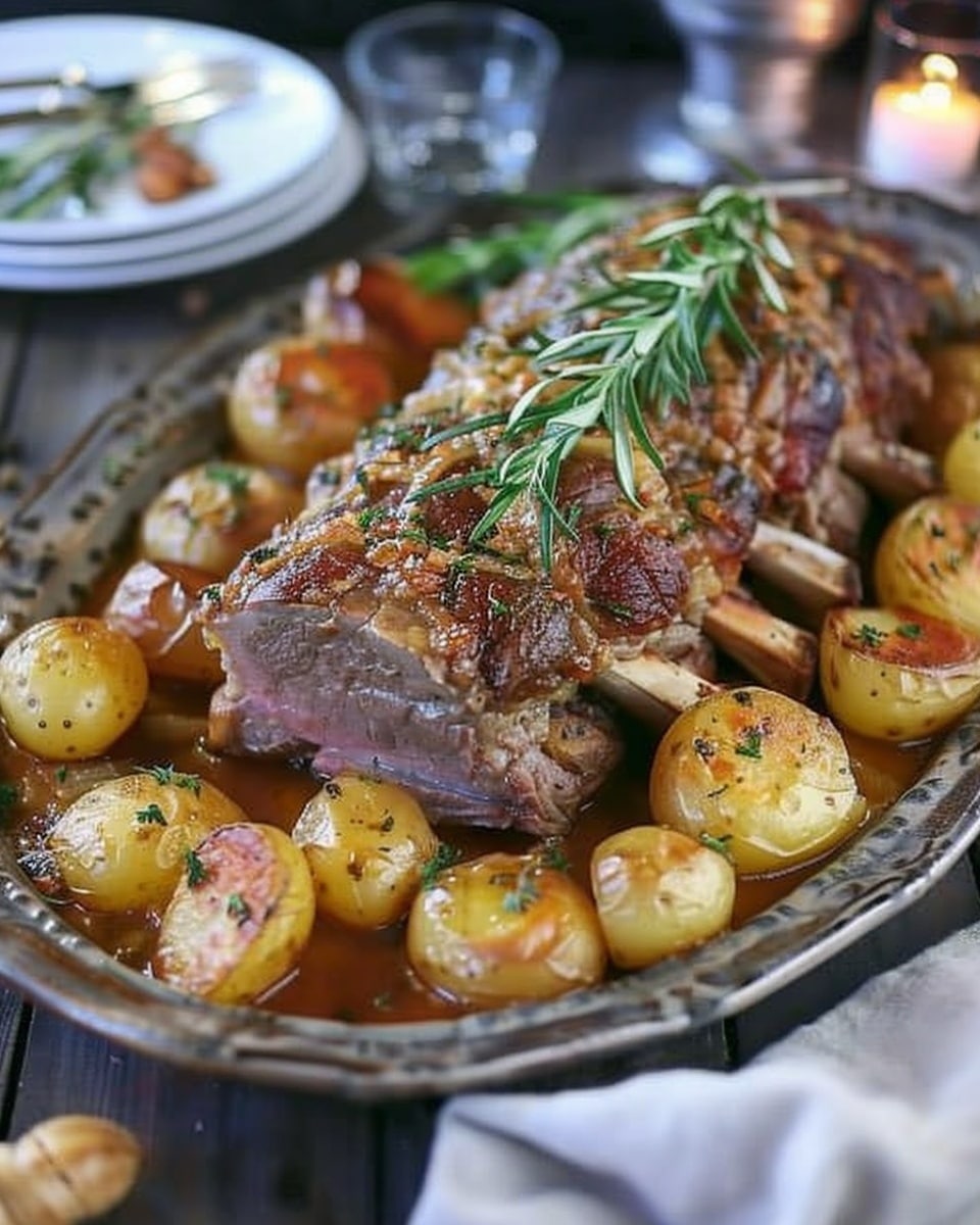 Oven-Baked Leg of Lamb with Potatoes