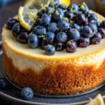 Lemon-Blueberry High Protein Cheesecake