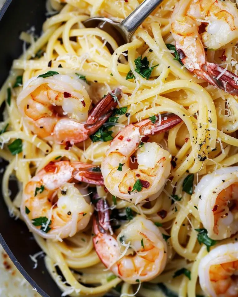 Lemon Garlic Parmesan Shrimp Pasta
