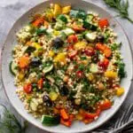 Lemon Tahini Roasted Vegetable Couscous