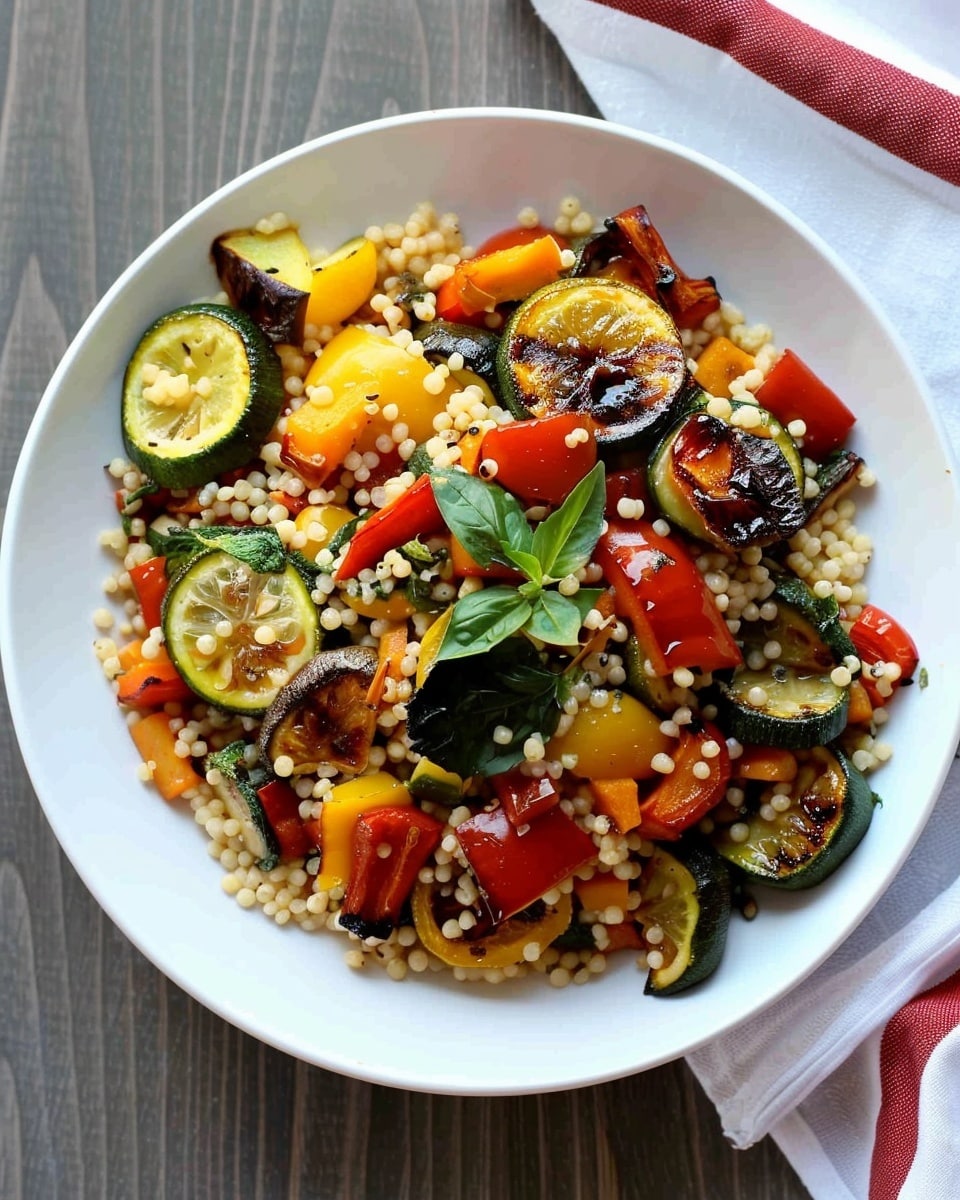 Lemon Tahini Roasted Vegetable Couscous