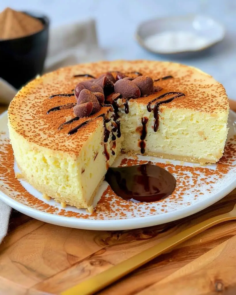 Dubai Chocolate Basque Cheesecake