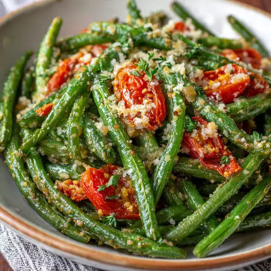 Margherita Roasted Green Beans
