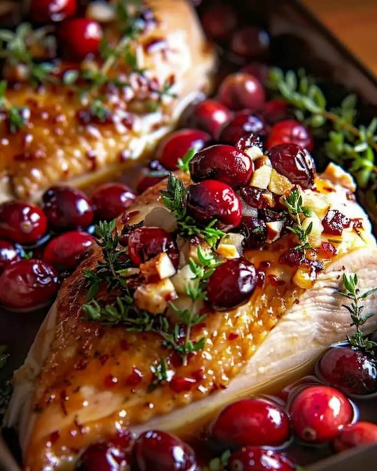 Mediterranean Honey Cranberry Chicken Bake