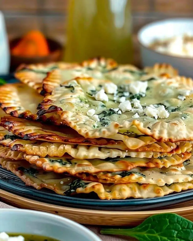 Mediterranean Spinach and Feta Crisps