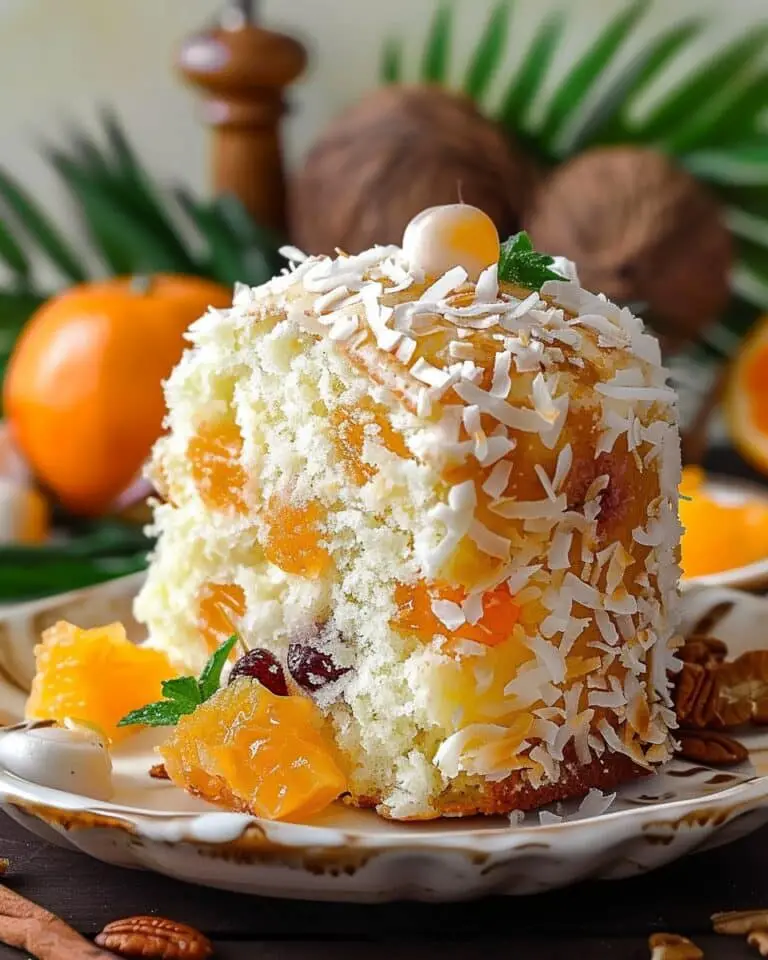 Coconut and Mixed Fruit Traditional Cake
