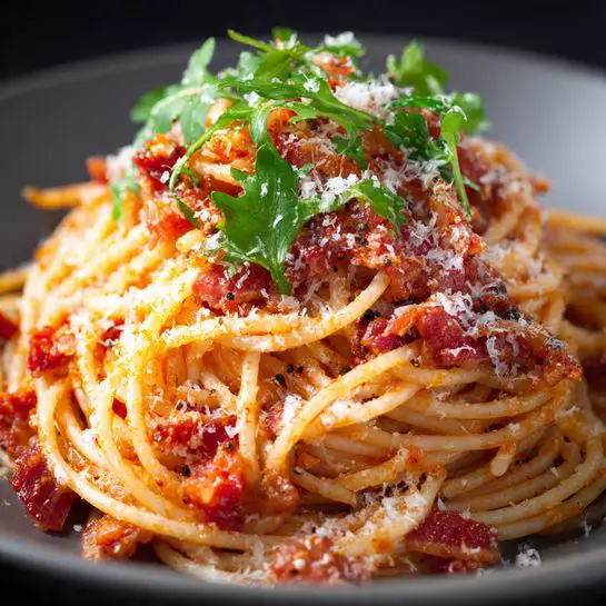 Pasta all’Amatriciana (Halal Version)