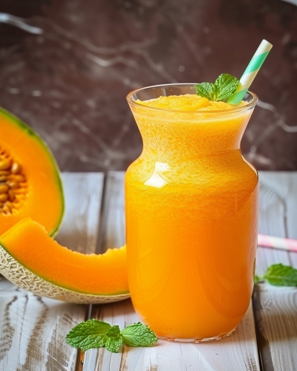 Healing Cantaloupe Orange Ginger Turmeric Juice